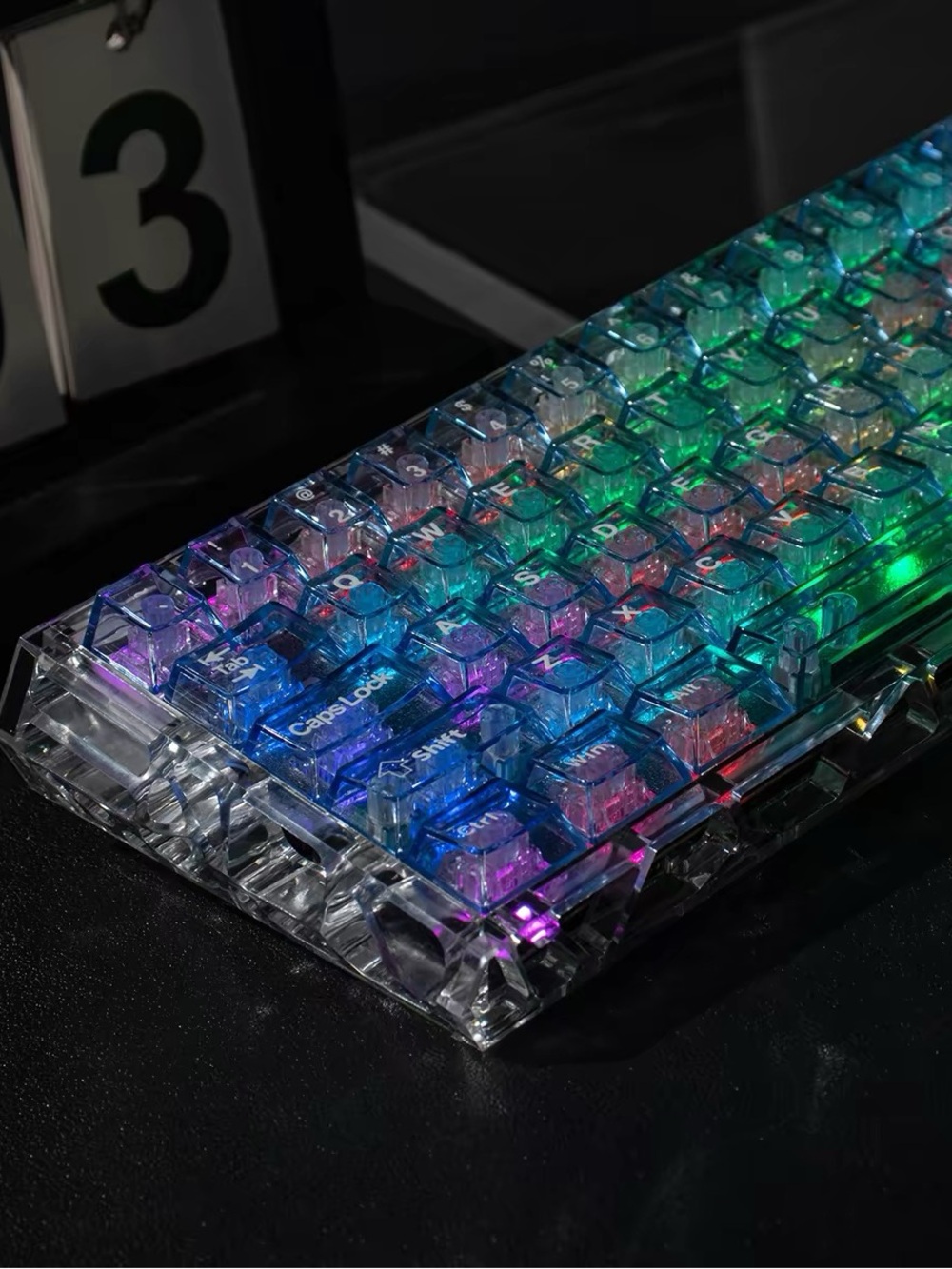 Transparent Blue Gaming Keycap Set - Picture 5 of 5